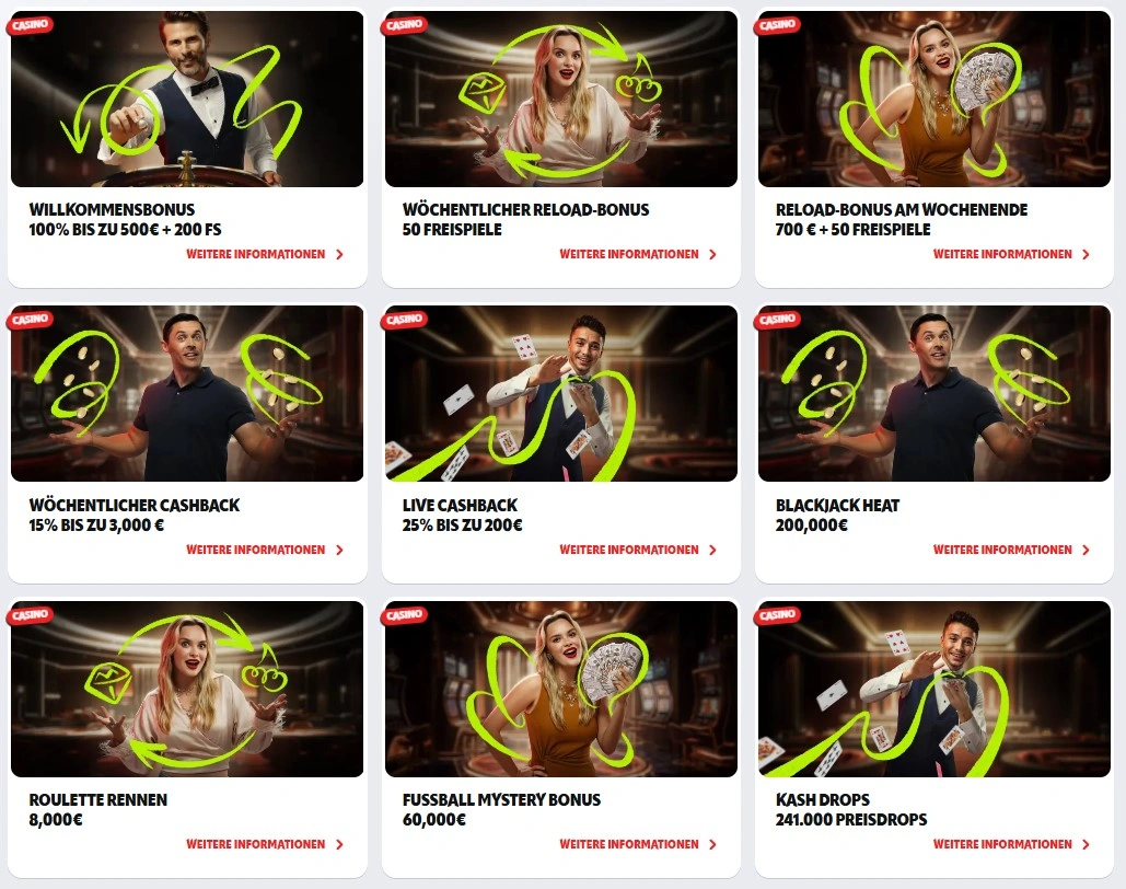 Regelmäßige Boni & Aktionen bei Supabet Casino