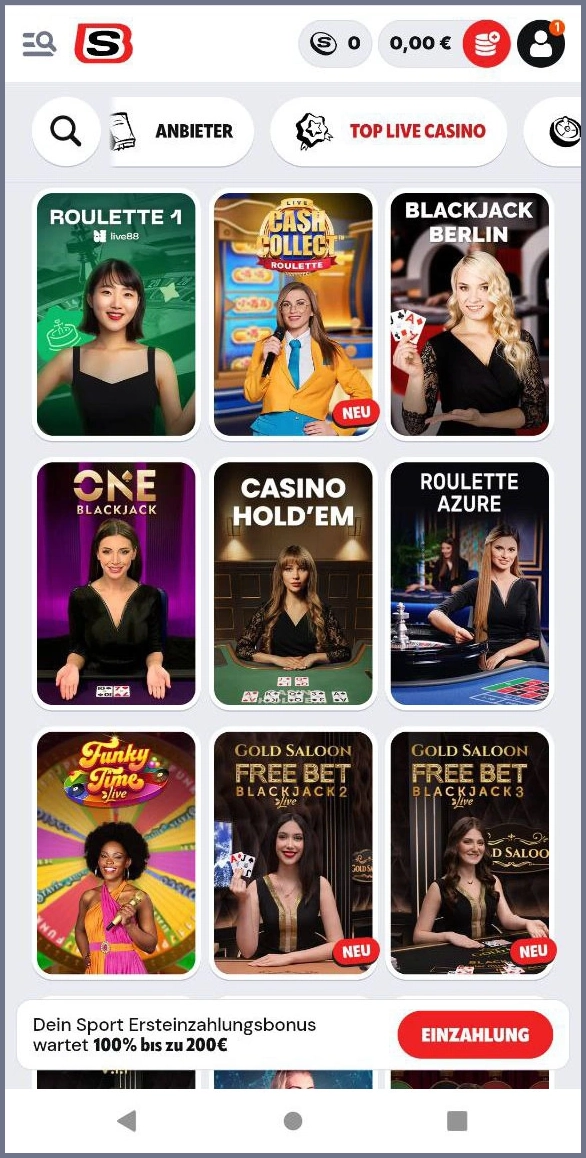 Top Live Casino Spiele bei Supabet Casino entdecken